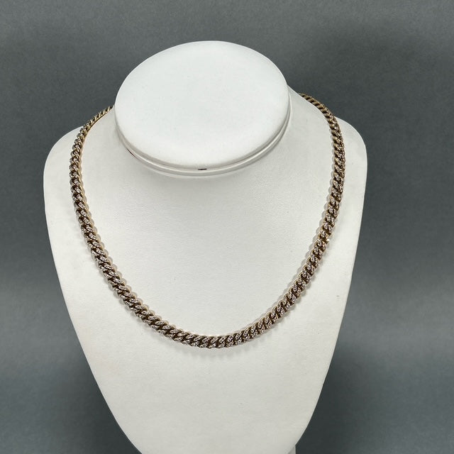 10K Two-Tone Gold Diamond 19" Chain Necklace; 26.8DWT; 2.0CTW