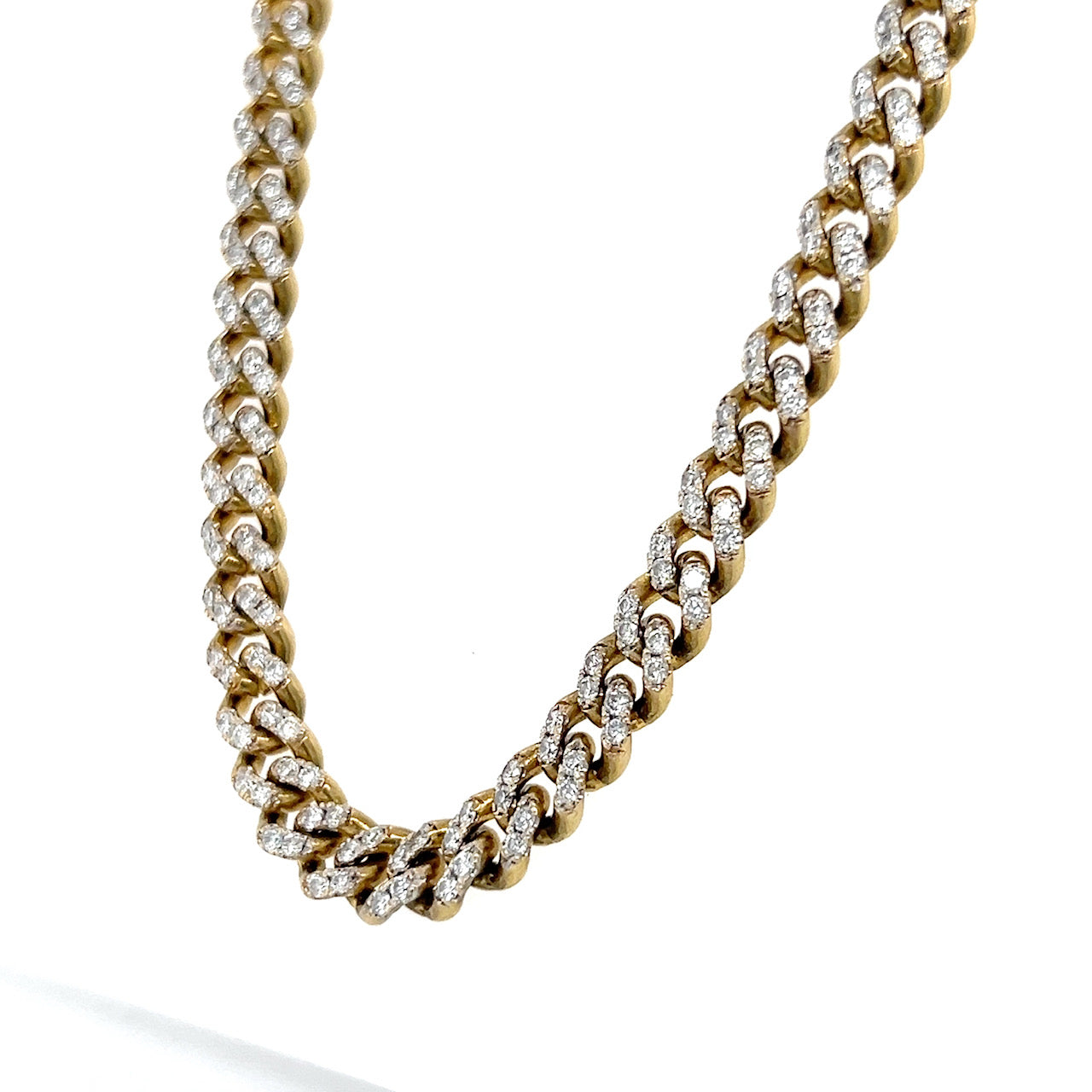 10K Two-Tone Gold Diamond 19" Chain Necklace; 26.8DWT; 2.0CTW