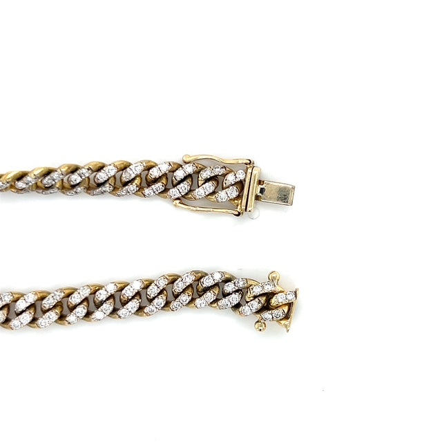 10K Two-Tone Gold Diamond 19" Chain Necklace; 26.8DWT; 2.0CTW