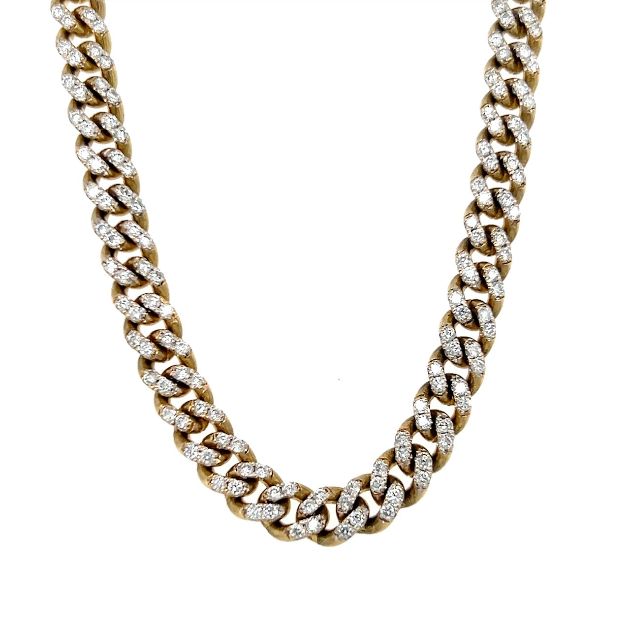 10K Two-Tone Gold Diamond 19" Chain Necklace; 26.8DWT; 2.0CTW