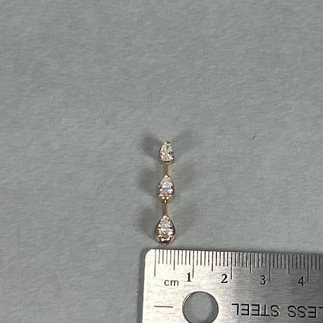 14K Yellow Gold Diamond Pendant; 0.86CTW; 1.5g