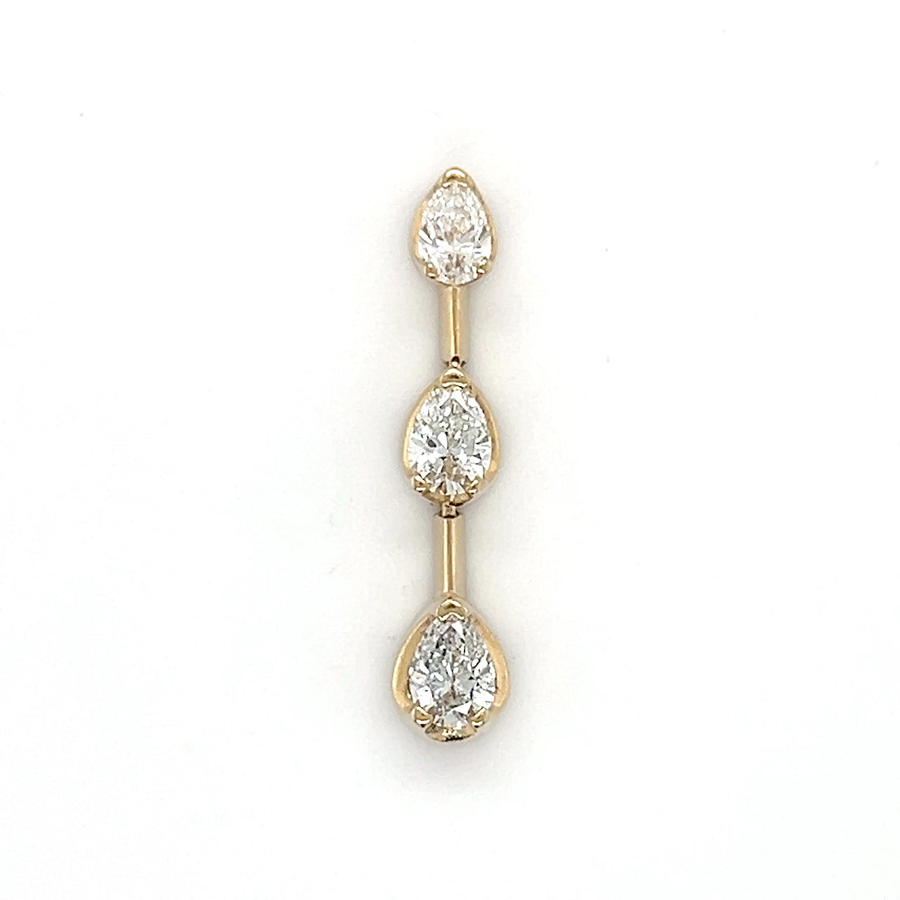 14K Yellow Gold Diamond Pendant; 0.86CTW; 1.5g