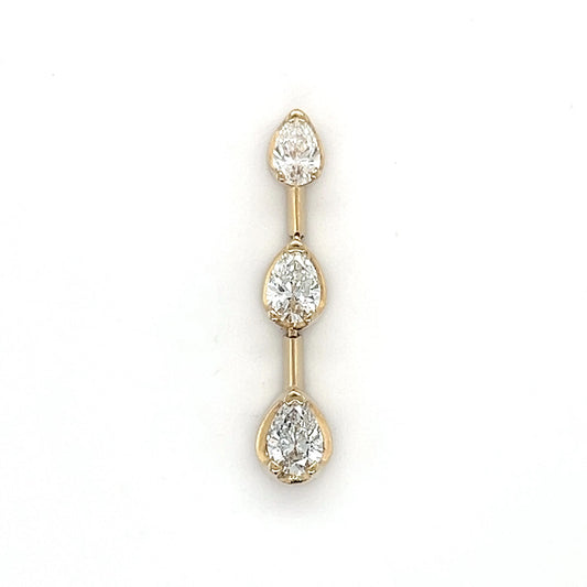 14K Yellow Gold Diamond Pendant; 0.86CTW; 1.5g