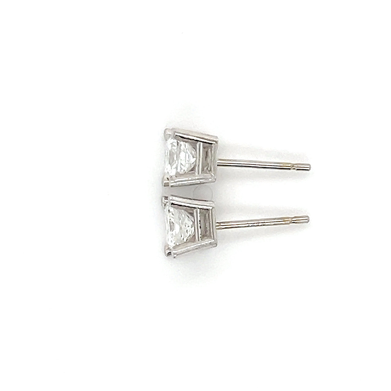14K White Gold Diamond Stud Earrings; 0.80CTW; 1.0g
