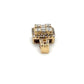 14K Yellow Gold Diamond Square Pendant; 0.40CTW; 1.4g