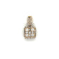 14K Yellow Gold Diamond Square Pendant; 0.40CTW; 1.4g