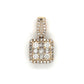 14K Yellow Gold Diamond Square Pendant; 0.40CTW; 1.4g