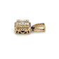 14K Yellow Gold Diamond Square Pendant; 0.40CTW; 1.4g
