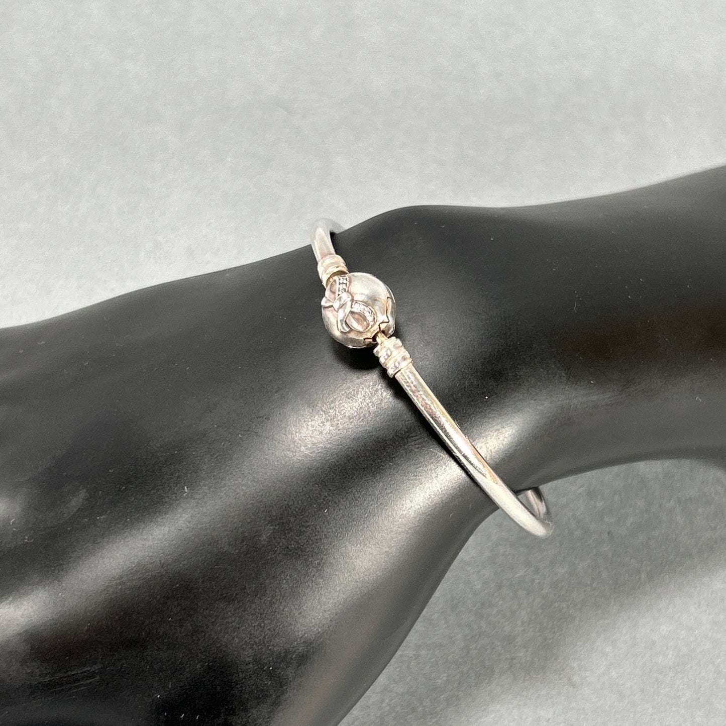 Authentic Pandora 925 Sterling Silver Bracelet Bangle W/ Box