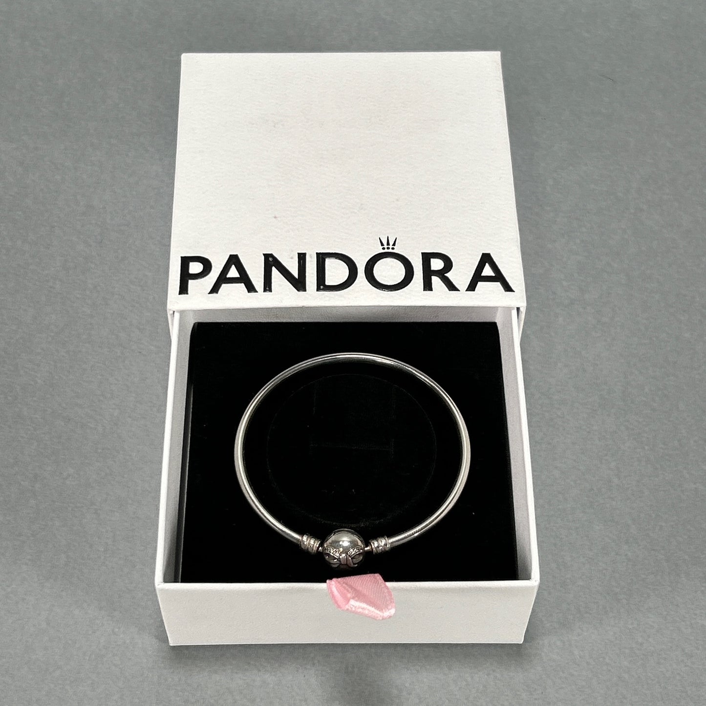 Authentic Pandora 925 Sterling Silver Bracelet Bangle W/ Box