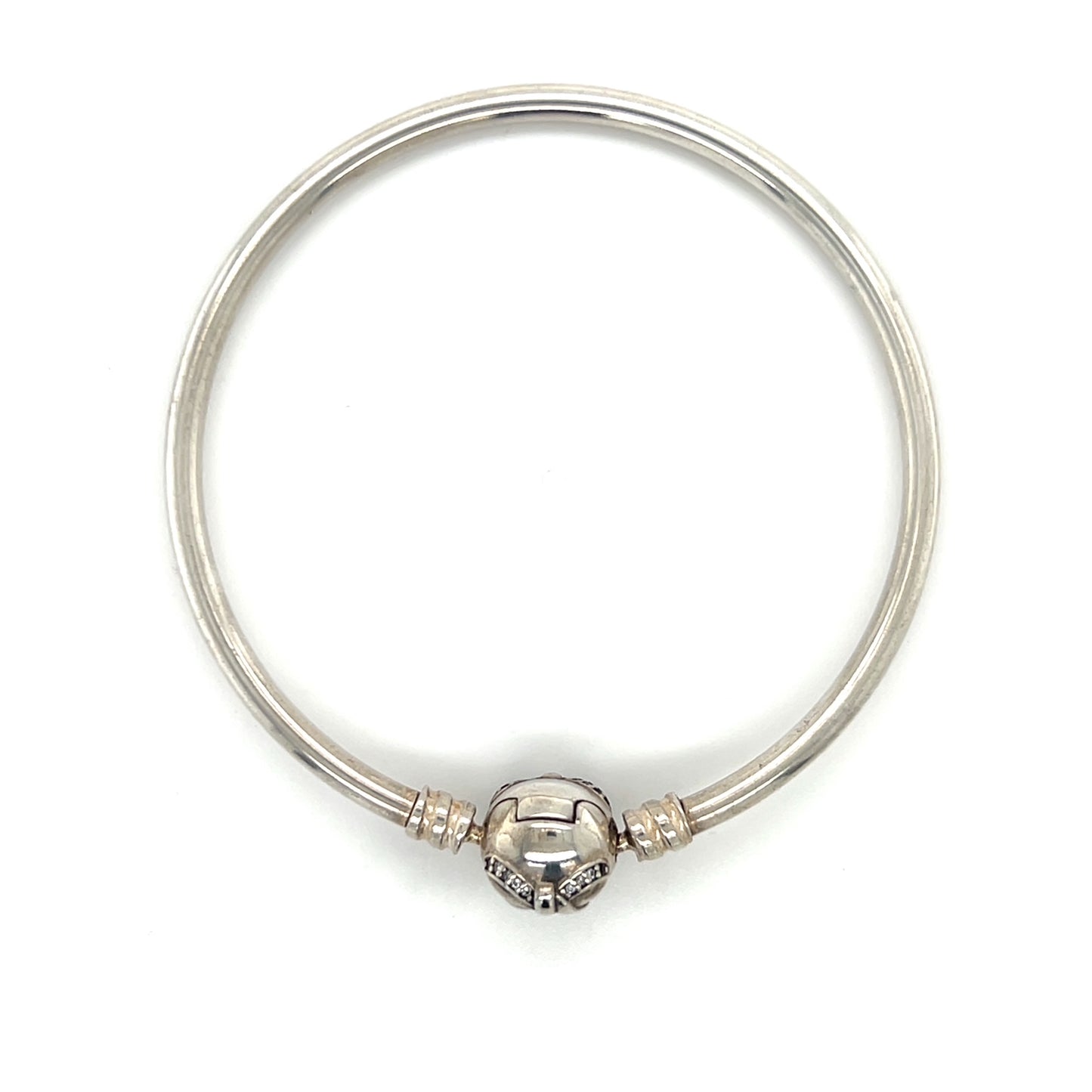Authentic Pandora 925 Sterling Silver Bracelet Bangle W/ Box