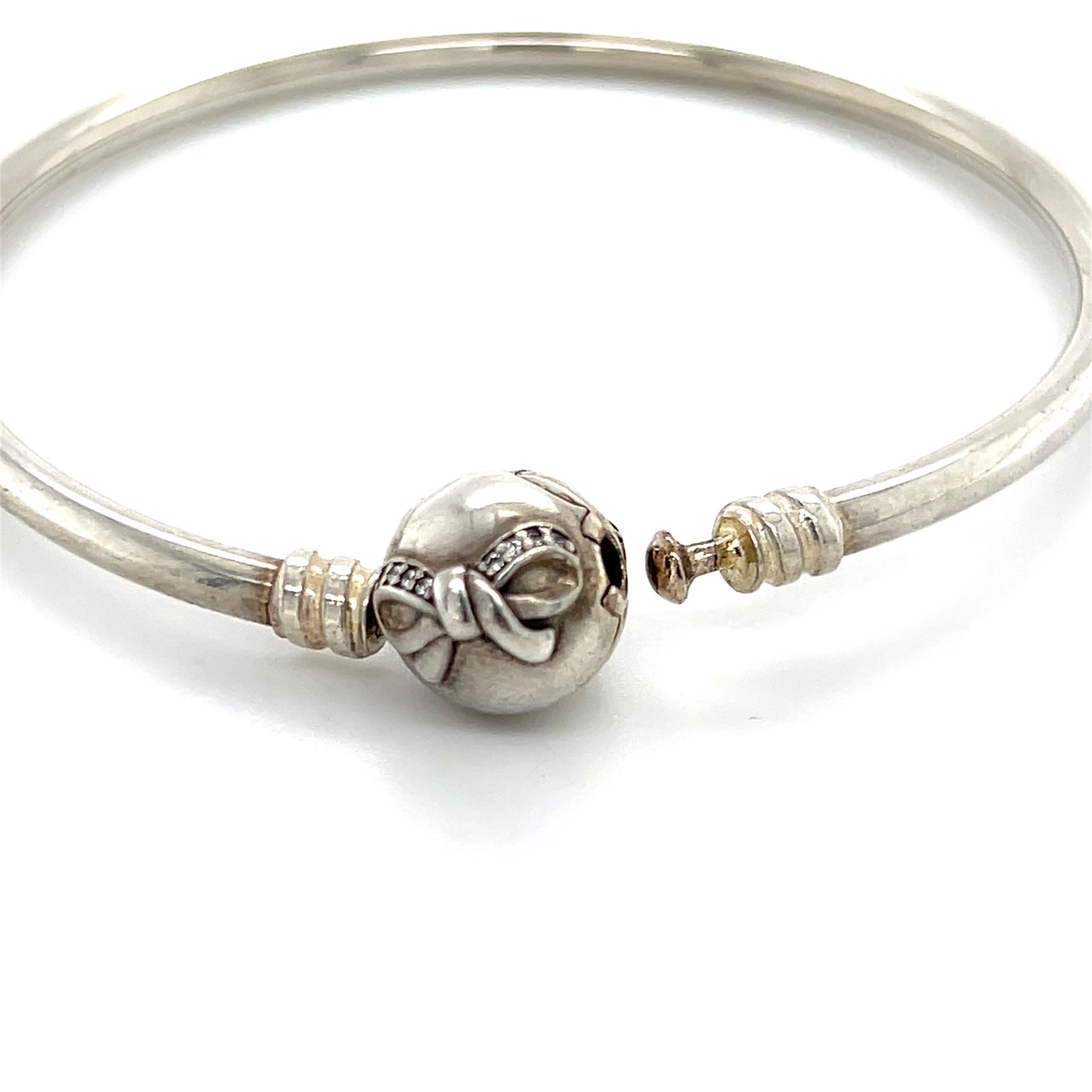 Authentic Pandora 925 Sterling Silver Bracelet Bangle W/ Box