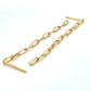 14K Yellow Gold Chain Drop Earrings; 0.7DWT; 1.1g