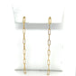 14K Yellow Gold Chain Drop Earrings; 0.7DWT; 1.1g