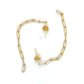 14K Yellow Gold Chain Drop Earrings; 0.7DWT; 1.1g