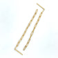 14K Yellow Gold Chain Drop Earrings; 0.7DWT; 1.1g