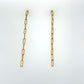 14K Yellow Gold Chain Drop Earrings; 0.7DWT; 1.1g
