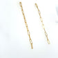 14K Yellow Gold Chain Drop Earrings; 0.7DWT; 1.1g