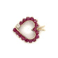 10K Yellow Gold Diamond Ruby Heart Pendant; 0.20CTW; 2.4g