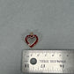 10K Yellow Gold Diamond Ruby Heart Pendant; 0.20CTW; 2.4g