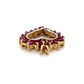 10K Yellow Gold Diamond Ruby Heart Pendant; 0.20CTW; 2.4g