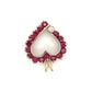 10K Yellow Gold Diamond Ruby Heart Pendant; 0.20CTW; 2.4g