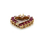 10K Yellow Gold Diamond Ruby Heart Pendant; 0.20CTW; 2.4g
