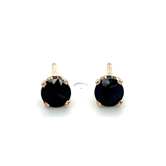 14K Yellow Gold Sapphire Stud Earrings; 0.6g
