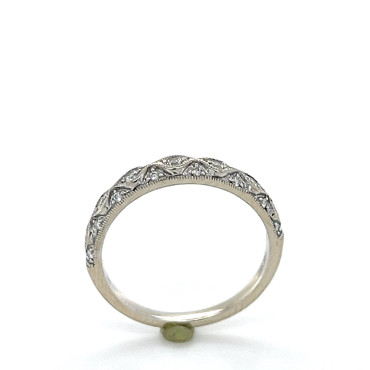 14K White Gold Diamond Lady's Fashion Ring; 0.10CTW; Size 6.5