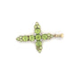 14K Yellow Gold Diamond Accent & Peridot Cross Pendant; 2.3DWT