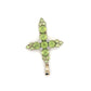 14K Yellow Gold Diamond Accent & Peridot Cross Pendant; 2.3DWT
