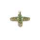 14K Yellow Gold Diamond Accent & Peridot Cross Pendant; 2.3DWT