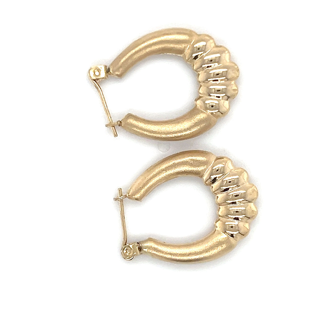 14K Yellow Gold Hoop Earrings; 0.9DWT; 1.4g