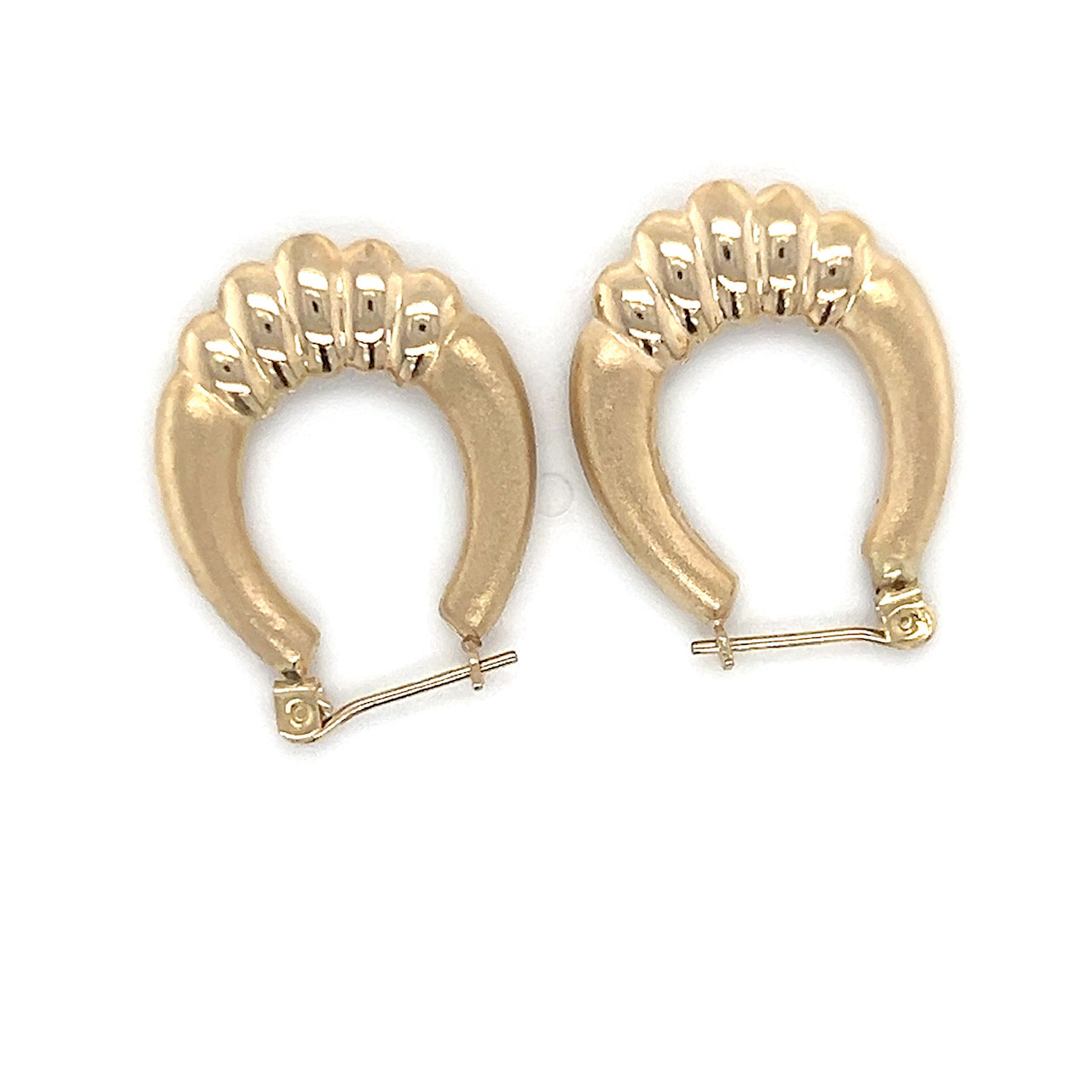 14K Yellow Gold Hoop Earrings; 0.9DWT; 1.4g