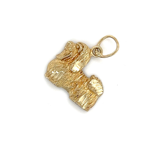 14K Yellow Gold Dog Pendant; 0.9DWT; 1.4g