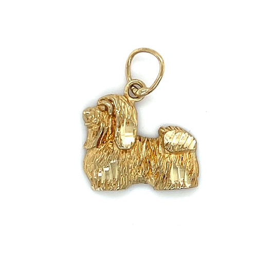 14K Yellow Gold Dog Pendant; 0.9DWT; 1.4g