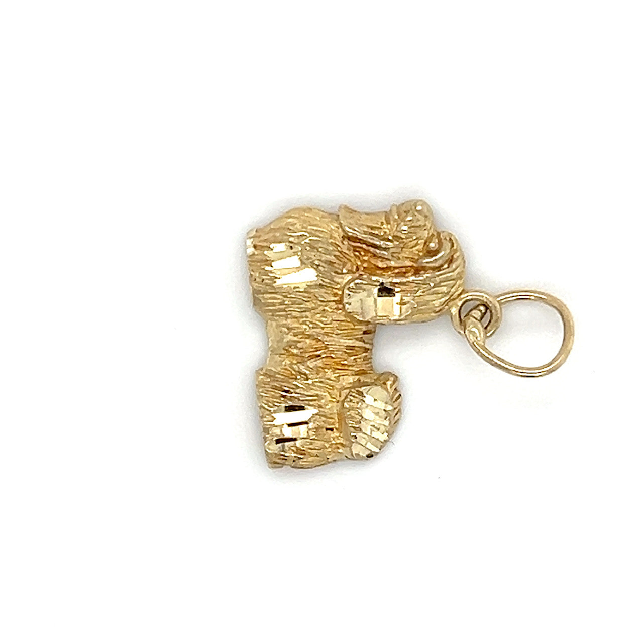 14K Yellow Gold Dog Pendant; 0.9DWT; 1.4g