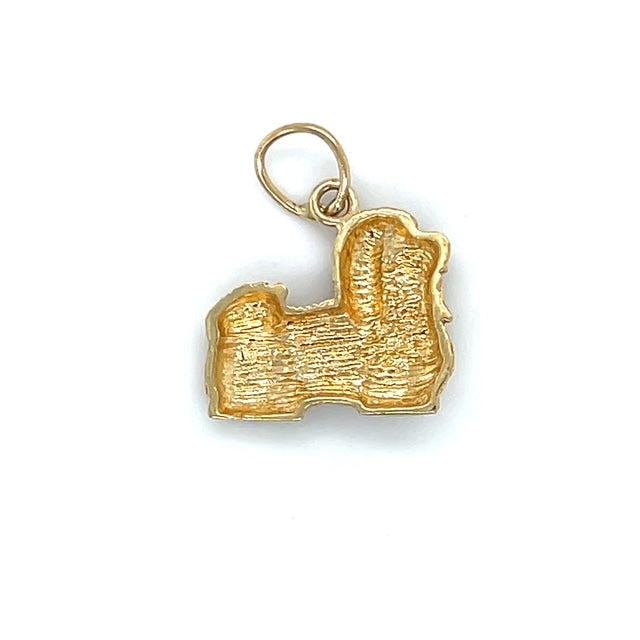 14K Yellow Gold Dog Pendant; 0.9DWT; 1.4g