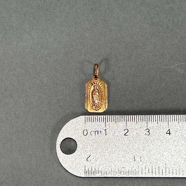 14K Yellow Gold Virgin Mary Pendant; 1.0DWT; 1.6g