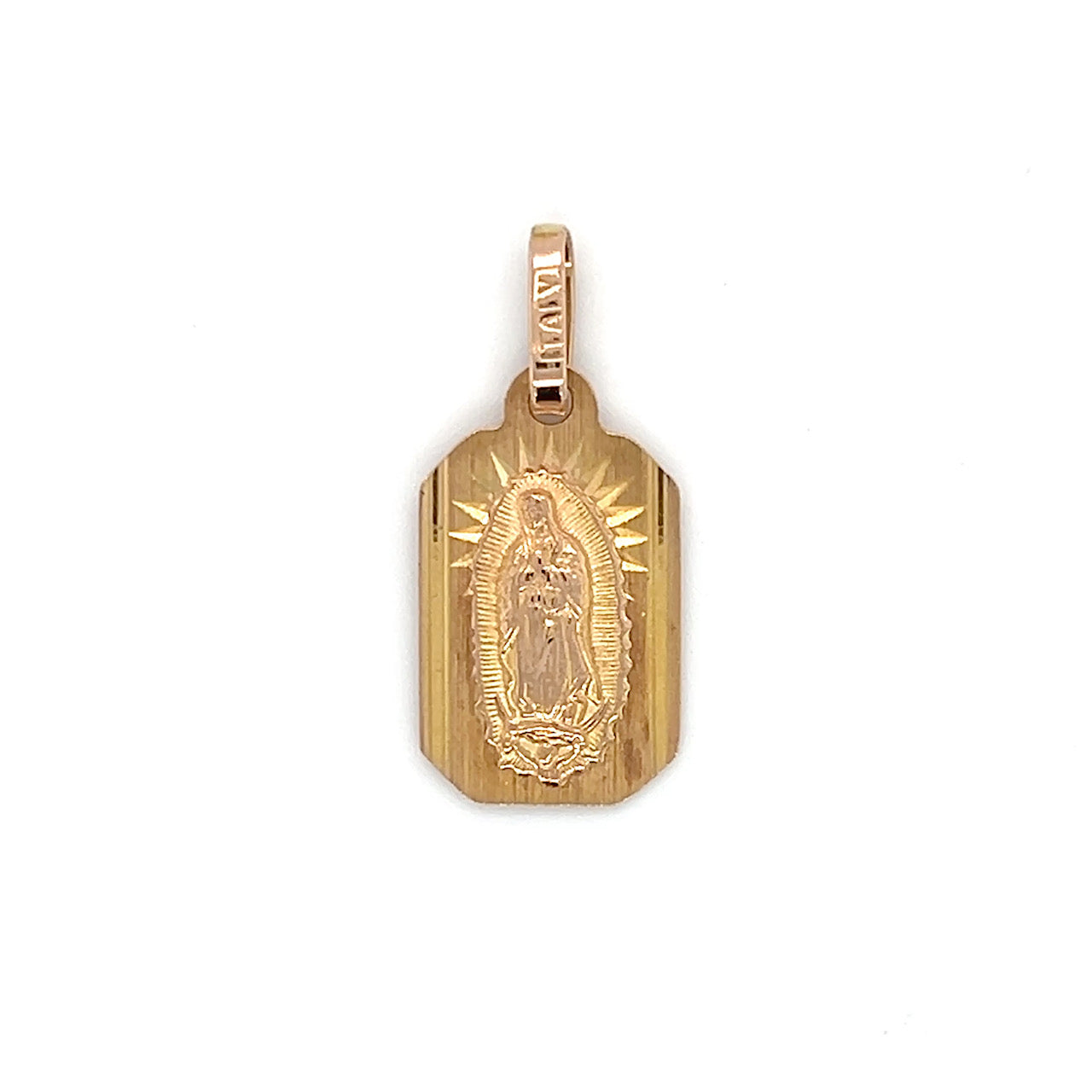 14K Yellow Gold Virgin Mary Pendant; 1.0DWT; 1.6g