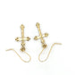 14K Yellow Gold Cross Earrings; 0.4DWT; 0.7g