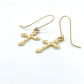 14K Yellow Gold Cross Earrings; 0.4DWT; 0.7g