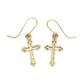 14K Yellow Gold Cross Earrings; 0.4DWT; 0.7g
