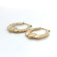 14K Yellow Gold Hoop Earrings; 0.7DWT; 1.1g