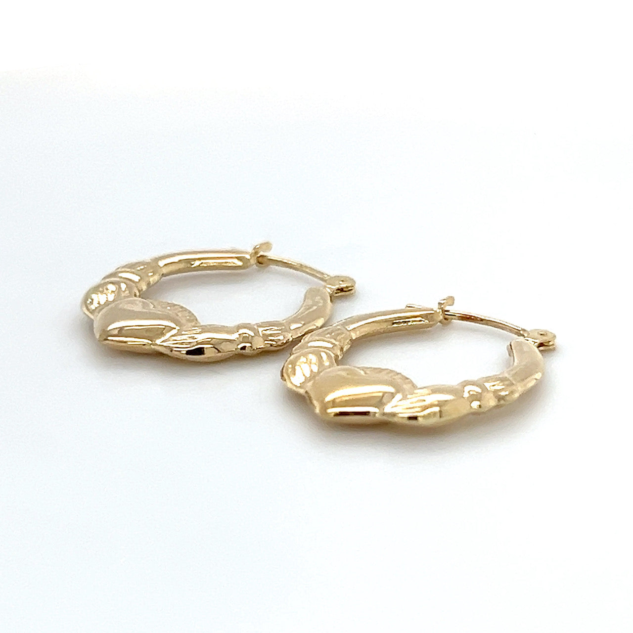 14K Yellow Gold Hoop Earrings; 0.7DWT; 1.1g