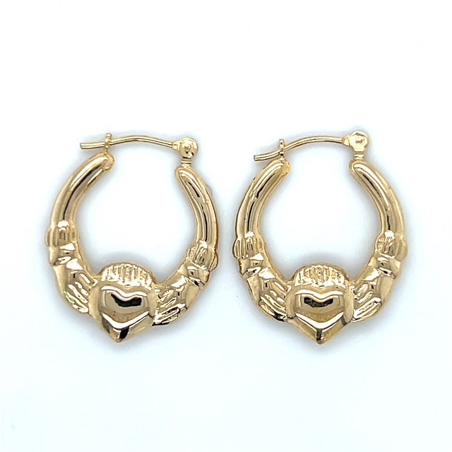 14K Yellow Gold Hoop Earrings; 0.7DWT; 1.1g