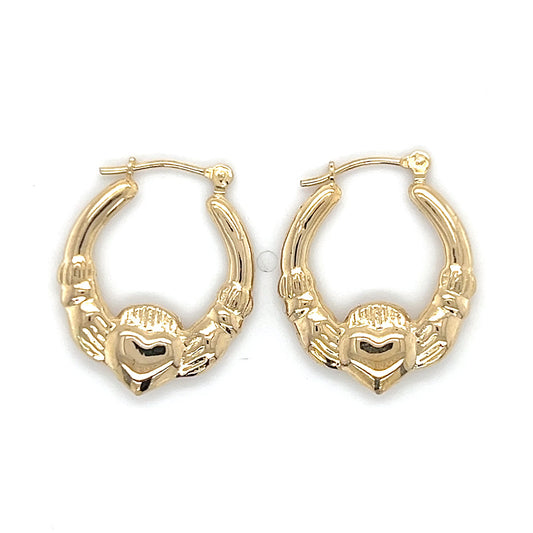14K Yellow Gold Hoop Earrings; 0.7DWT; 1.1g