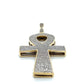 10K Yellow Gold Diamond Ankh Pendant; 1.0CTW; 15.7g