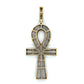 10K Yellow Gold Diamond Ankh Pendant; 1.0CTW; 15.7g