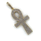 10K Yellow Gold Diamond Ankh Pendant; 1.0CTW; 15.7g